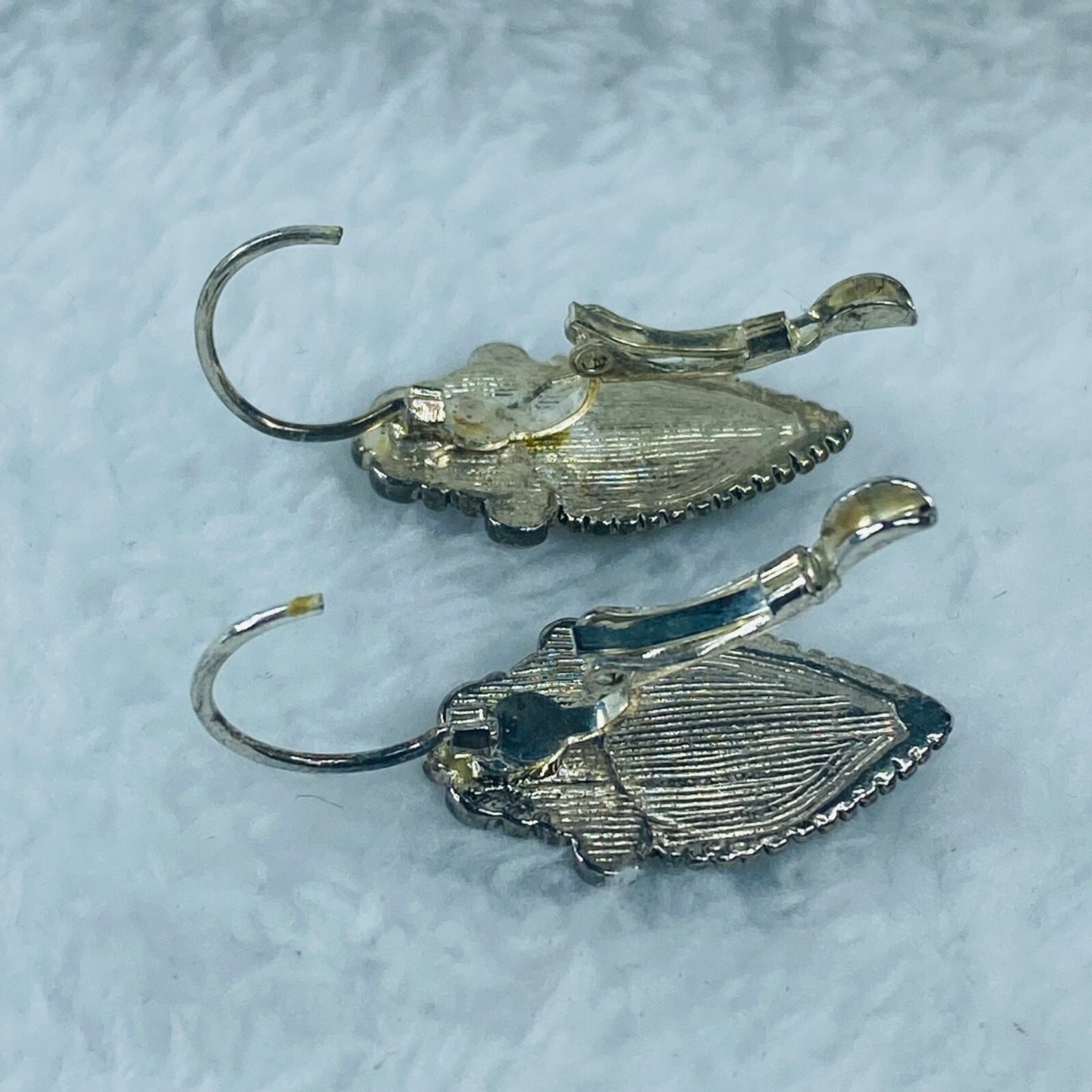 Multicolor Abalone Shell Pierced Earrings in Silv… - image 6