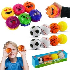 Soft Balls for Kids Rubber Spikey Lightup Balls Foam Sponge Stress Balls 6cm