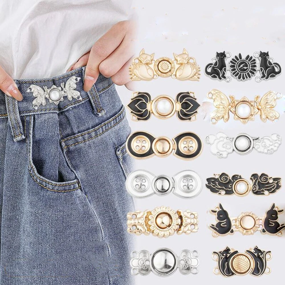 Anti Exposure Brooch Jeans Accessories Women Brooch Tightening