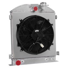 4row Radiator Shroud Fan Fit 1930-1932 Ford Hi Boy Grill Shells Ford V8 Engine