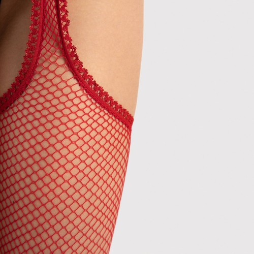 Fiore 'Passion' super soft decorative fishnet suspender meshy tights pantyhose - Picture 34 of 35