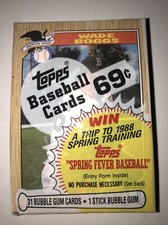 1987 Topps Cello Pack With Wade Boggs All Star Red Six On Top Front