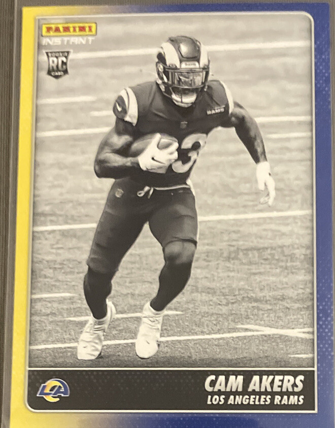 2020 PANINI INSTANT BLACK & WHITE RC CAM AKERS ROOKIE SP #’d 1/518