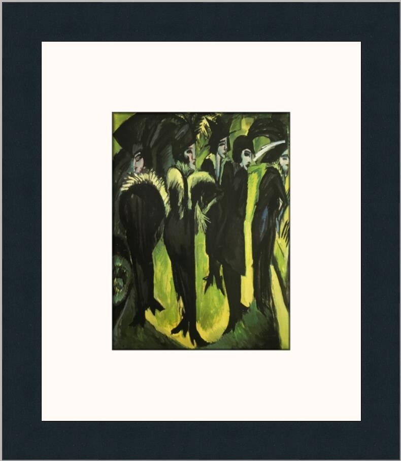 Ernst Ludwig Kirchner Five Women in the Street Custom Framed Print
