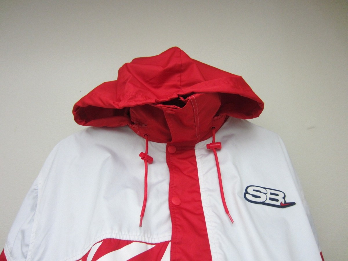NIKE SB×supreme アノラックパーカー白×赤 Nike SB Anorak Jacket Men's Size M Red White Blue Hooded