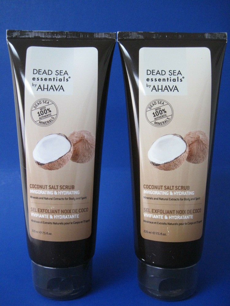 Ahava Dead Sea Coconut Salt Scrub 7.5 oz Sealed 2-Pack