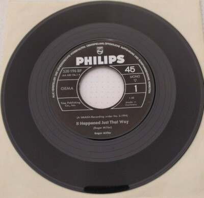 Roger Miller- It Hppened Jst That Way/One Dylin' And A Buryin 7'' PHILIPS 320 196