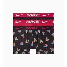 Nike Dri-Fit Essential 3" Micro Boxer Trunks 3 pair, Red, Black, Print XLARGE