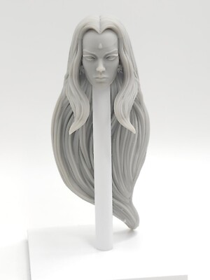 3d Print RAVEN LONG HAIR HEAD 1:10 7'' DIAMOND SELECT MCFARLANE DC MULTIVERSE