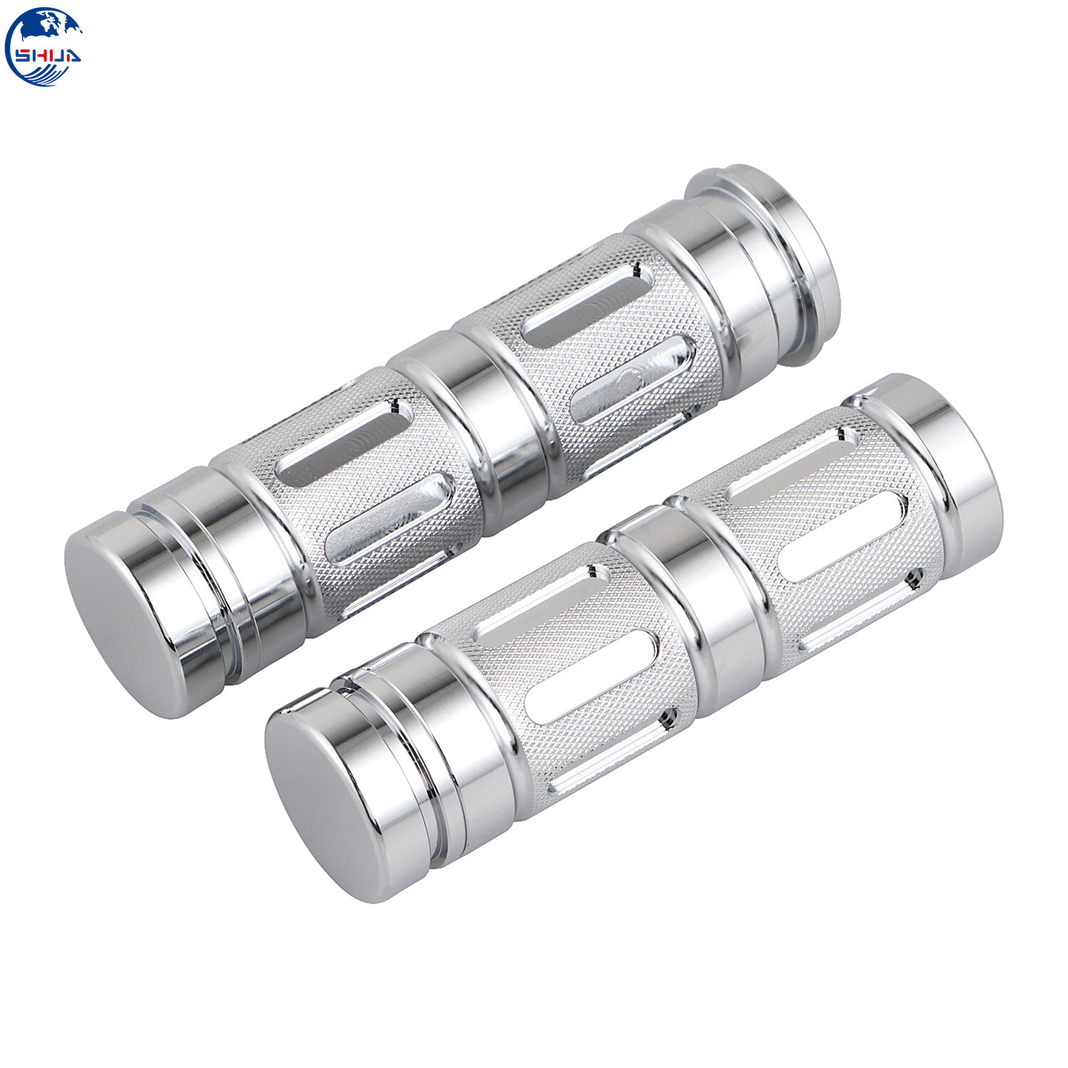 1" Chrome Electronic Throttle Hand Grips Handlebar Fit For Harley Touring 08-23