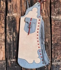 Handmade Suede Leather Chaps, Leather Chinks for Horse Riding, Western Pants