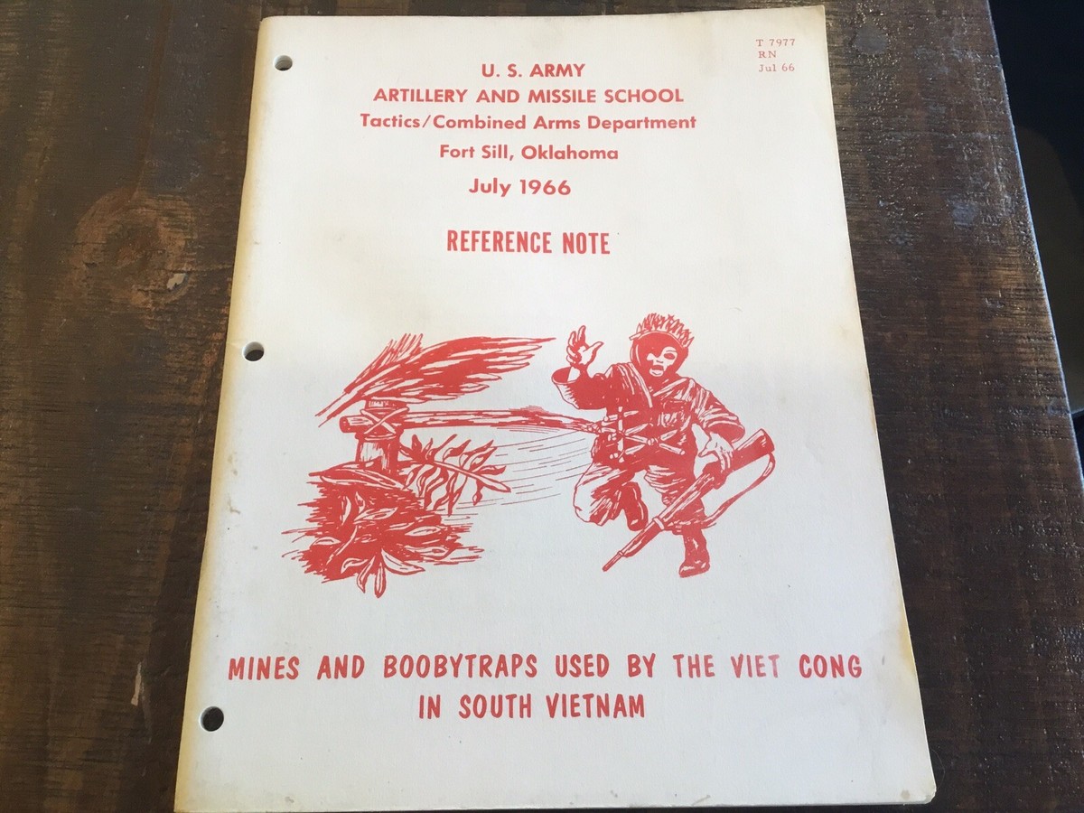 ORIGINAL VIETNAM 1966 MANUAL VIET CONG BOOBYTRAPS / MINES ORIGINAL VIETNAM 1966 MANUAL VIET CONG BOOBYTRAPS / MINES