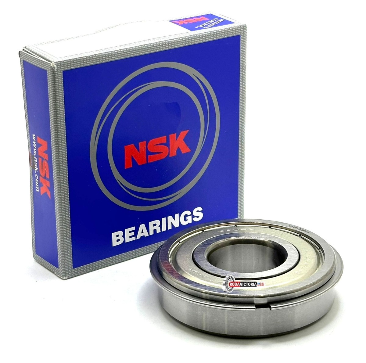 NSK JAPAN 6306 ZZ NR BALL BEARING, METAL SHIELDED + SNAP RING