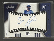 2021 Absolute Material Signatures Black /60 Sam Huff Rookie Auto RC Rangers