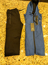 ING Drop Boys 2 Piece Jogger Black Pants Full Zip Blue Jacket size Youth 8