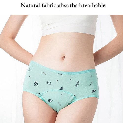 4/6Pcs Teen Girls Cotton Underwear Menstrual Period Panties Leak-Proof Briefs - Picture 10 of 15