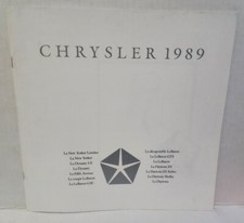 CHRYSLER Car FRENCH Catalog Brochure 1989 lineup vintage