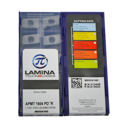 10Pcs LAMINA CNC APMT1604PDTR LT30-PVD Carbide Milling Inserts Free Shipping