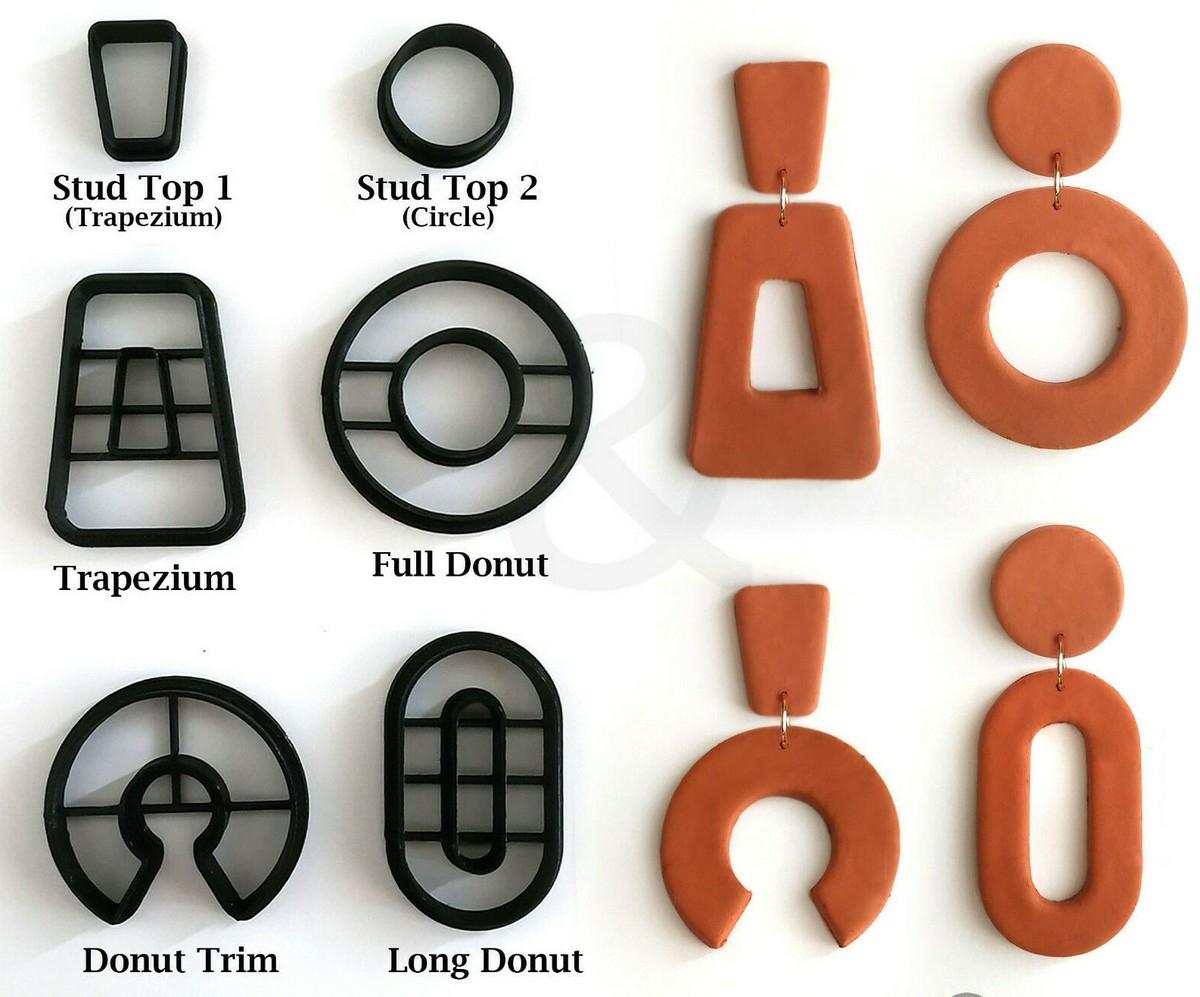 Polymer Clay Cutter set of Donut Clay Cutter Polymer clay