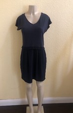 Uniqlo V-neck Short Sleeve Navy Blue Dress Size S