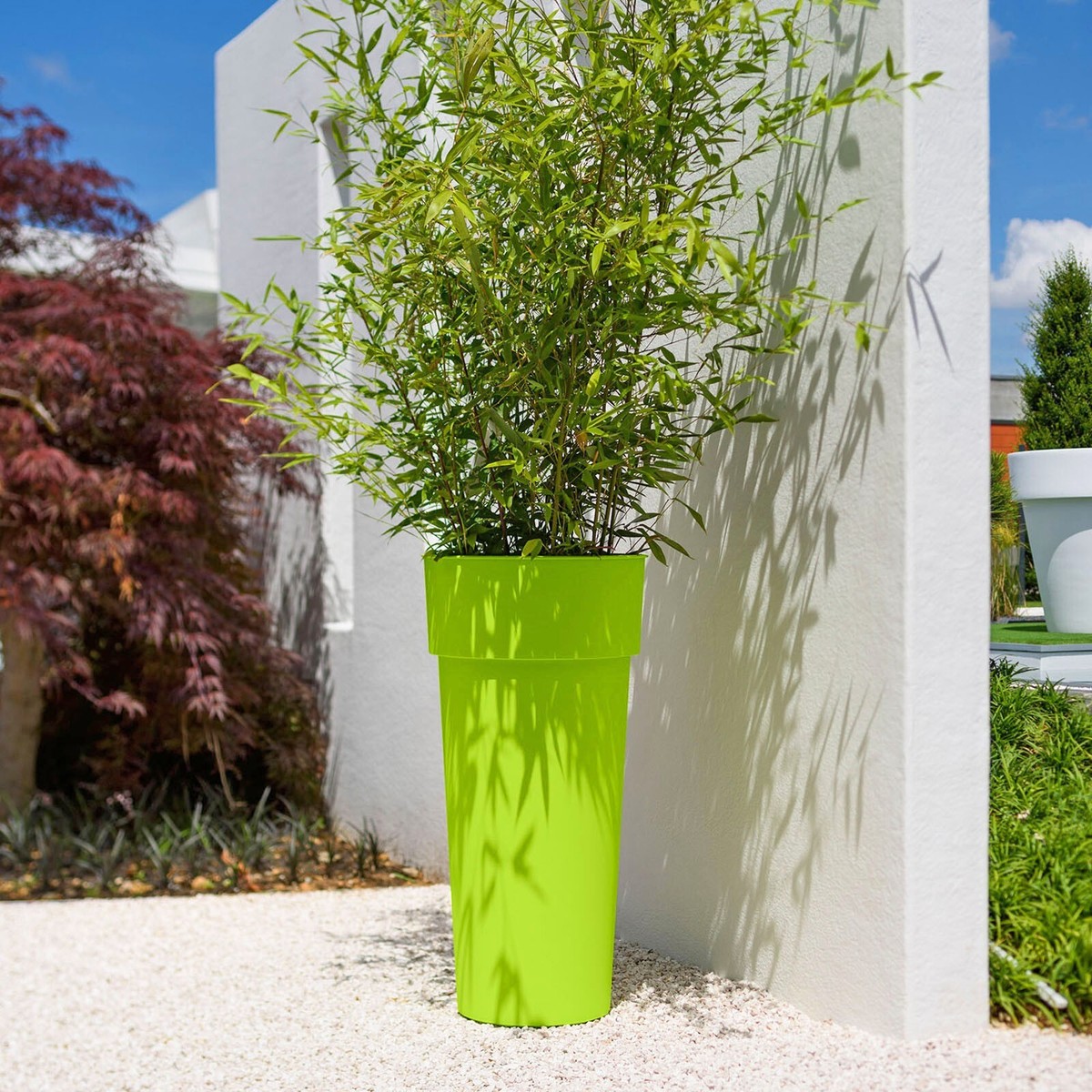 XXL runder Blumentopf mit Einsatz 38 cm  x 80 cm hoch in Grn bertopf  Vase | eBay.de