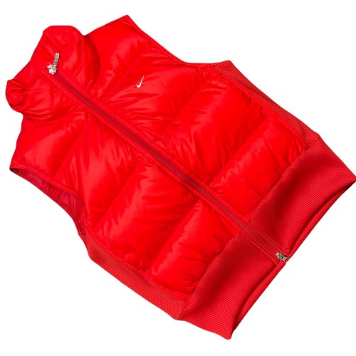 Vintage 00s Y2K Nike Red Puffer Vest 