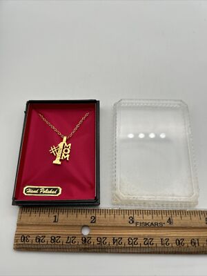 Kleiner Kettenanhänger goldfarben Zahl # 1 Mama Mutter im Kunststoffetui