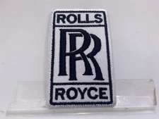 ROLLS ROYCE  NEW EMBROIDERED COMPANY IRON ON NAME PATCH TAG 3-1/2  X  2-1/2