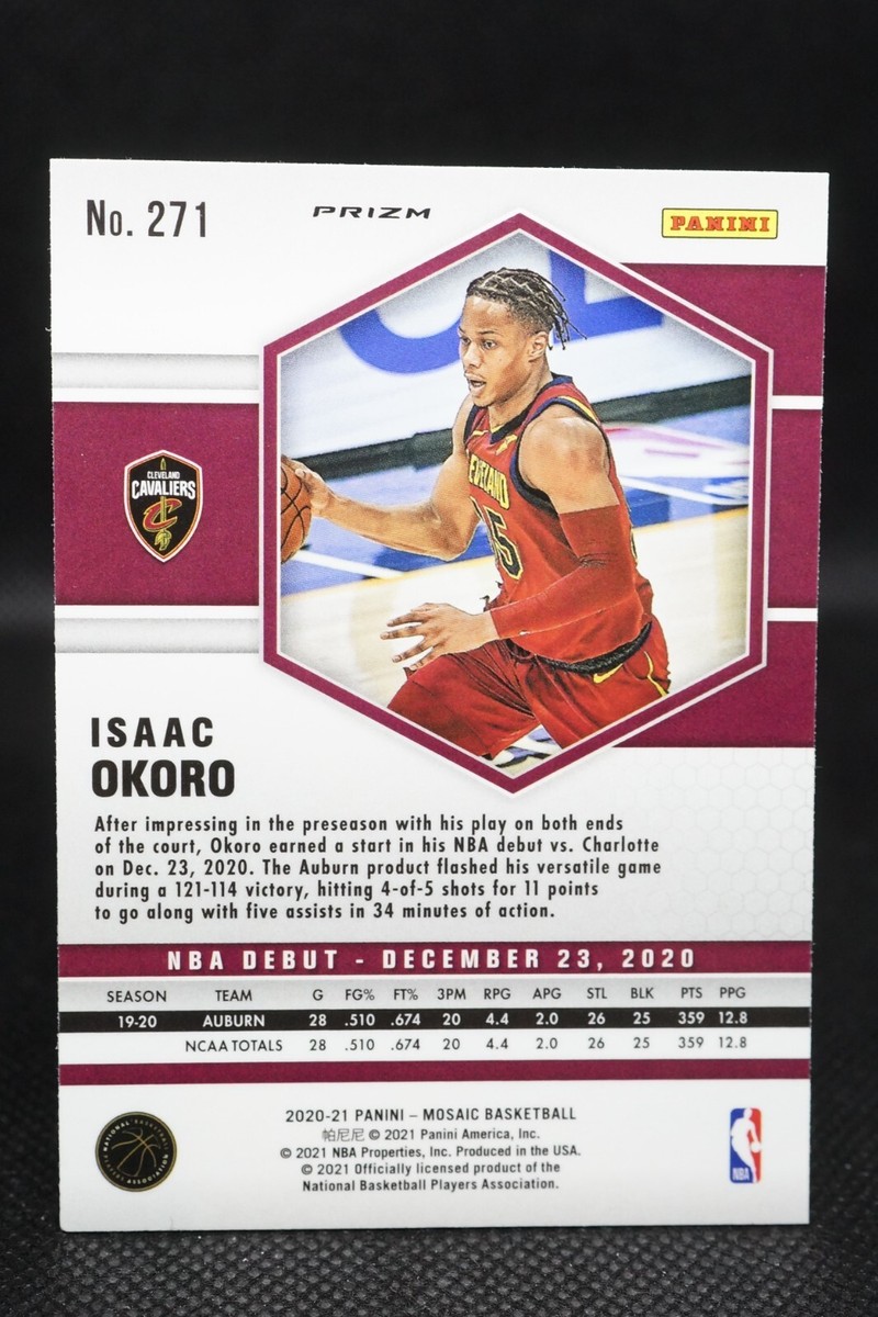 カオル　さま 2020-21 NBA Panini Mosaic Debut Gold Wave Prizm Isaac Okoro #271