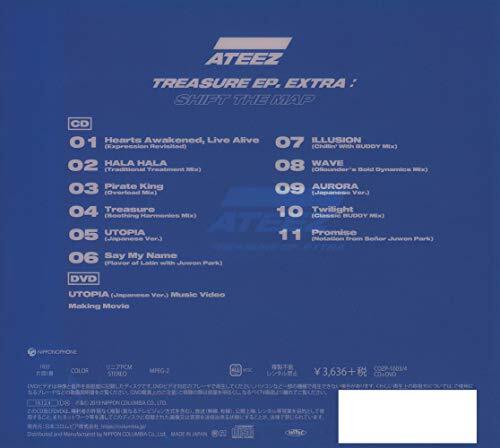 ATEEZ TREASURE EP. EXTRA:Shift The Map CD+DVD+CARD JAPAN Limited