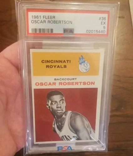 PSA 5 Oscar Robertson Rookie 1961 Fleer Rookie Card RC Cincinnati Royals #36