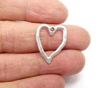 Heart Dangle Pendant Antique Silver Plated jewelry Accessories G27762