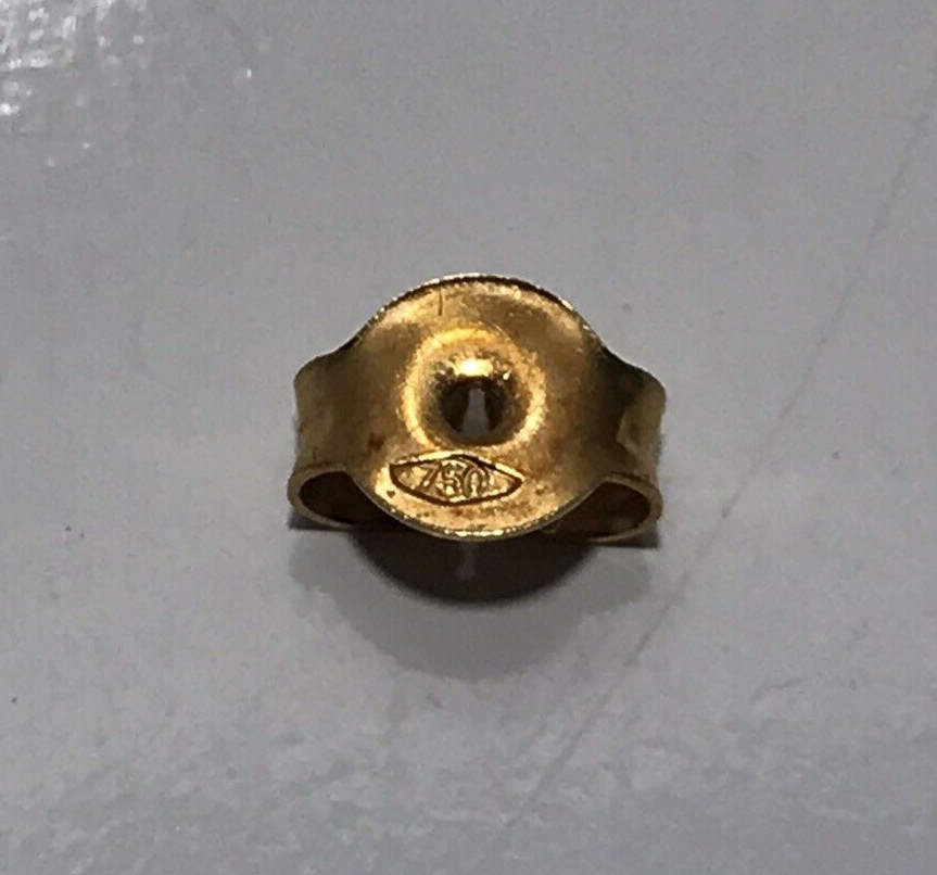 18K SOLID YELLOW GOLD STUD EARRINGS - image 11