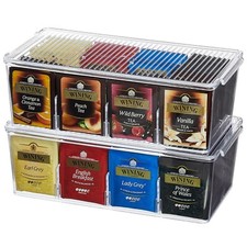 Lifewit 2 Pack Plastic Stackable Tea Bag Orga...