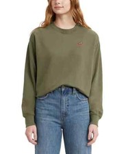 LEVI'S Juniors' Crewneck Sweatshirt Green Size Medium