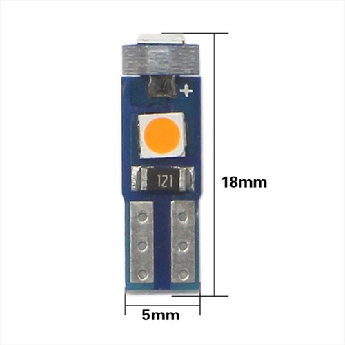 10X T5 Led Bulb Car Lights 3smd Lighting 12v Auto Instrument Lamp License plate - Picture 8 of 16