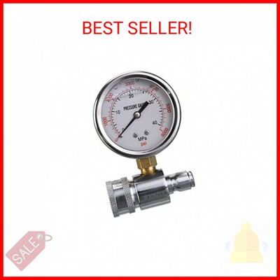 #ad M MINGLE Pressure Washer Gauge Kit 3 8 Inch Quick Connect 6000 PSI $30.10