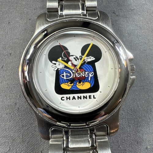 Orologio Vintage Disney Channel Topolino Tono Argento Quarzo/Mai Indossato! - Foto 3 di 16