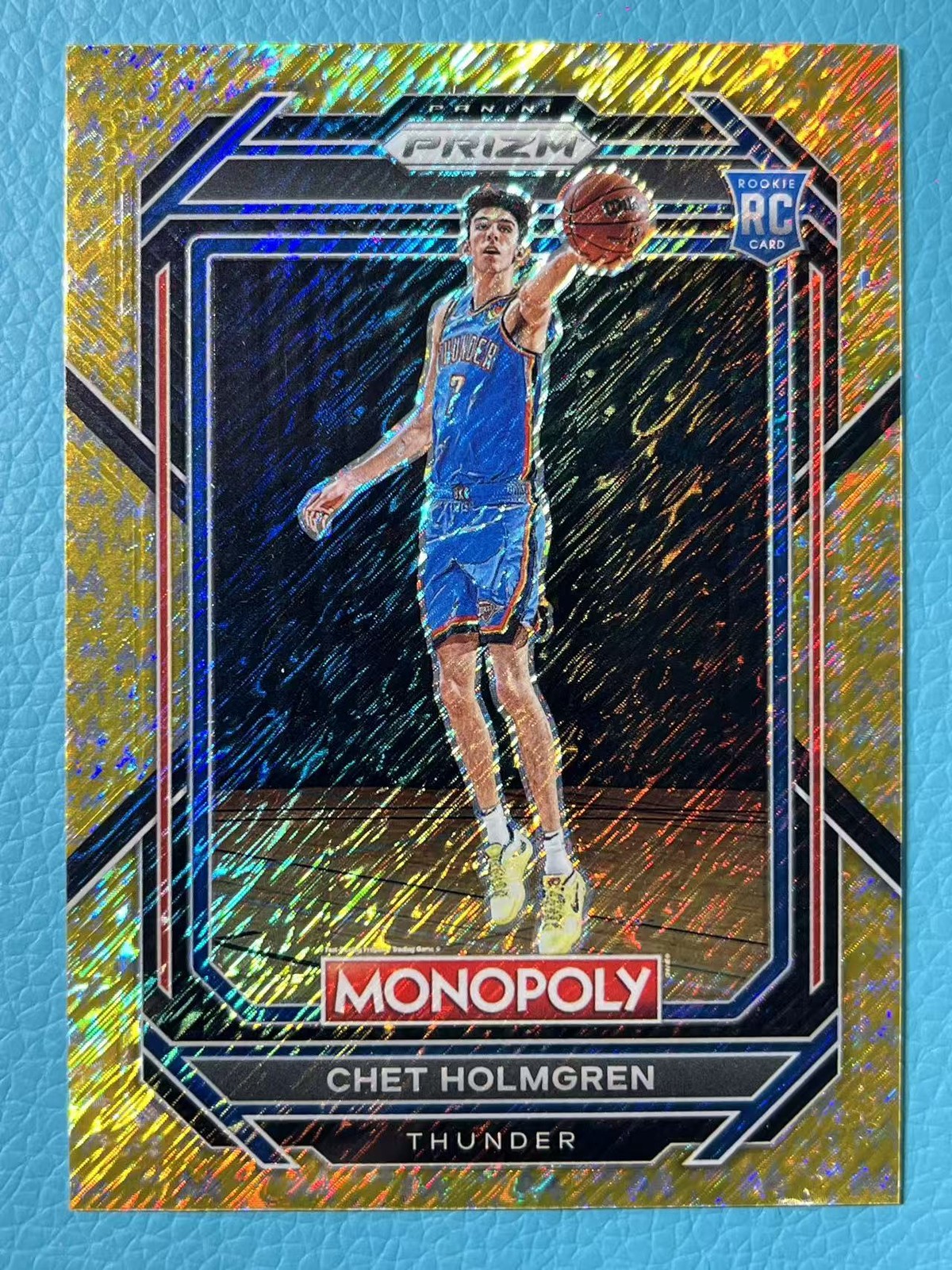 Chet Holmgren 2022-23 Panini Prizm 258/500 Monopoly Gold Money Shimmer RC #63