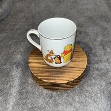 Vintage Walt Disney Productions Winnie The Pooh Coffee Mug  Gold Rim Japan 1970s