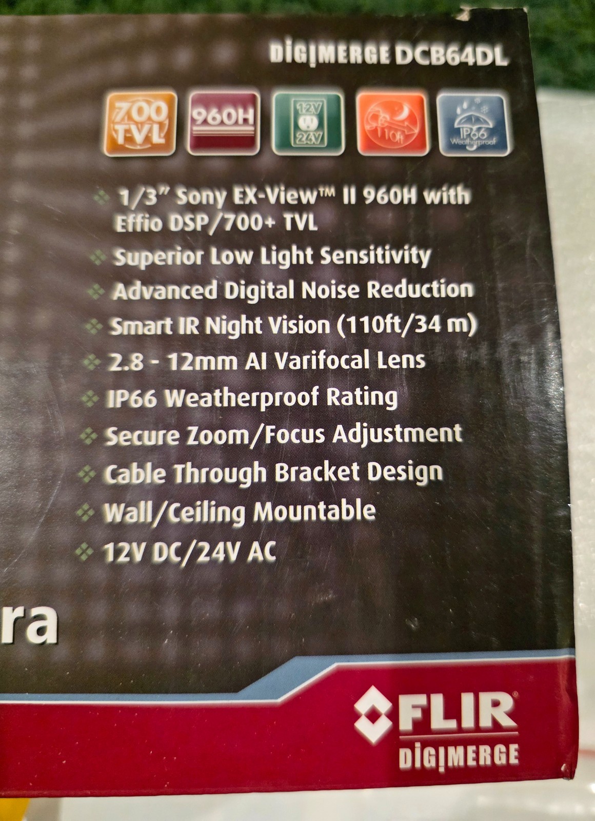 NEW- Digimerge DCB64DL FLIR 700+ TVL Varifocal IF Bullet Camera