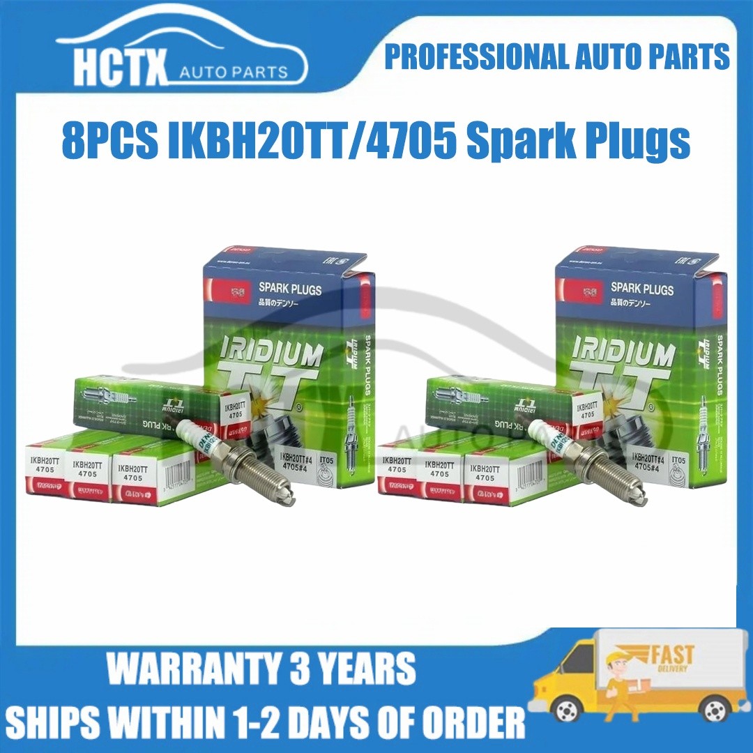 Genuine 8PCS IKBH20TT/4705 Iridium TT 3 Prong Spark Plugs For Toyota LEXUS V6