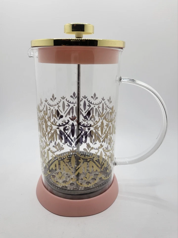 Prensa de té y café Pinky Up Riley Casablanca rosa y dorado Foto 4 de 4