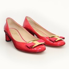Ferragamo Vara Bow Pump Red DY 76209 D40 Women Shoes Size US 6 M