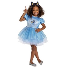 NWT Disguise Bluey Dress Up Tutu Dress  Headband Costume Size 3T-4T