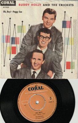   7'' 1958 Crickets BUDDY HOLLY Oh Boy ! Peggy Sue Coral 93251 EXPORTPRESSUNG !  
