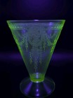 Uranium Glass Footed Tumbler  — photo 1