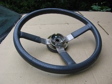 84-96 Jeep Cherokee Xj Yj Wrangler Gray Leather Wrapped Steering Wheel --oem