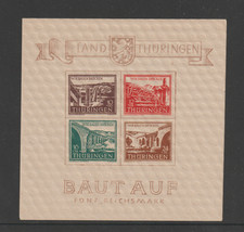 SBZ-Thüringen Aufbau-Block 4a yI-II postfris...