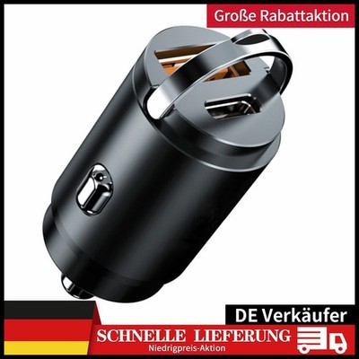 Mini Auto Ladegerät USB-C USB A 100Watt Zigarettenanzünder 2in1 Ladeadapter KFZ